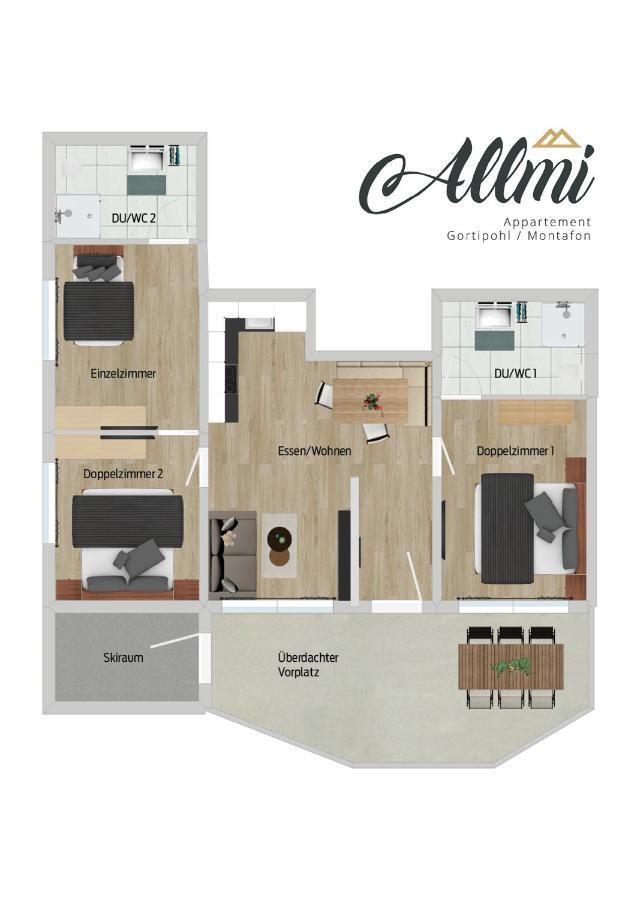 Allmi Appartement Sankt Gallenkirch Kültér fotó